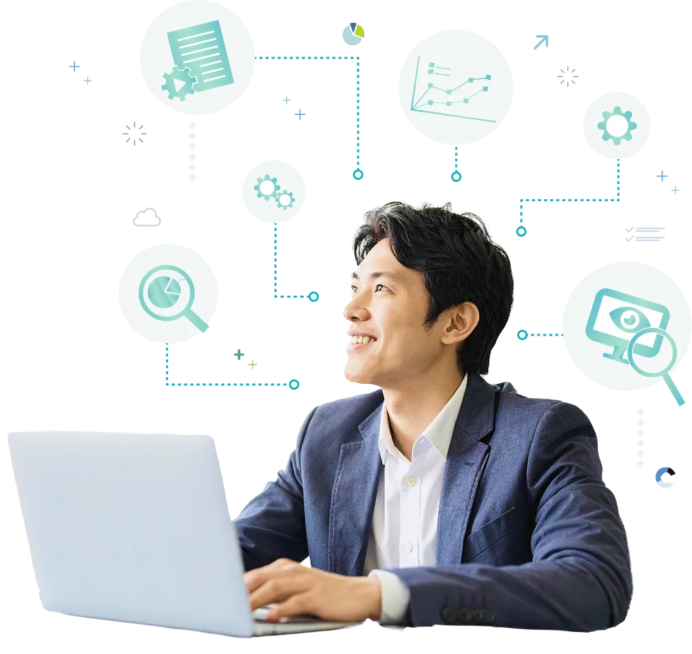 業務を仕組み化している男性