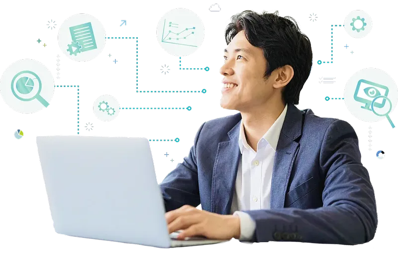 業務を仕組み化している男性